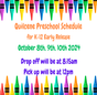 Important Notice about Preschool Hours