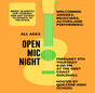 All Ages Open Mic Night thumbnail